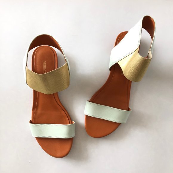 Rebecca Minkoff Mint Green and Gold Bazzle Sandal - Picture 7 of 7